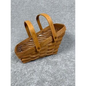 Longaberger 1992 Medium Vegetable Basket 5100CO with Liner and Handles